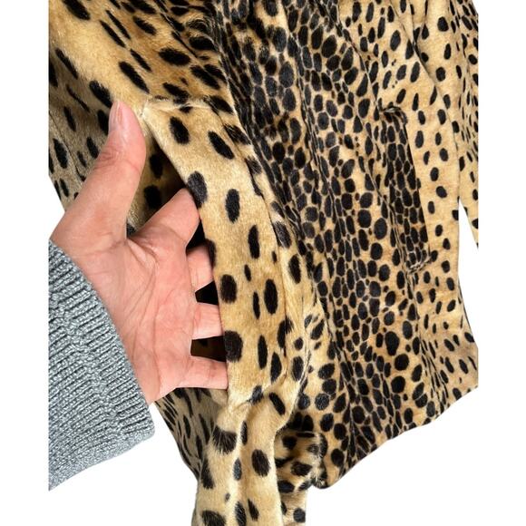 MNG Suit by Mango Leopard Faux Fur Coat – Size Small (New Without Tag) So Soft - Picture 13 of 15